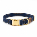 Adjustable dog collar with buckle and D-ring