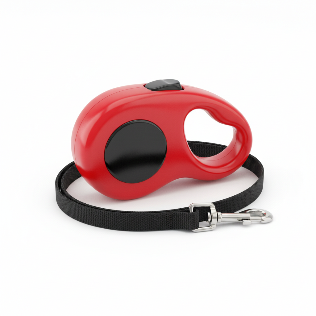 Retractable Dog Leash Red